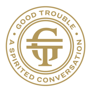 Good Trouble logo gold